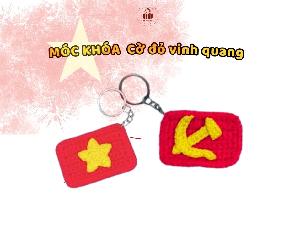 Móc khóa cờ đỏ sao vàng